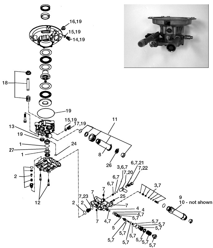 WGV1721 Pump PK16861 parts list